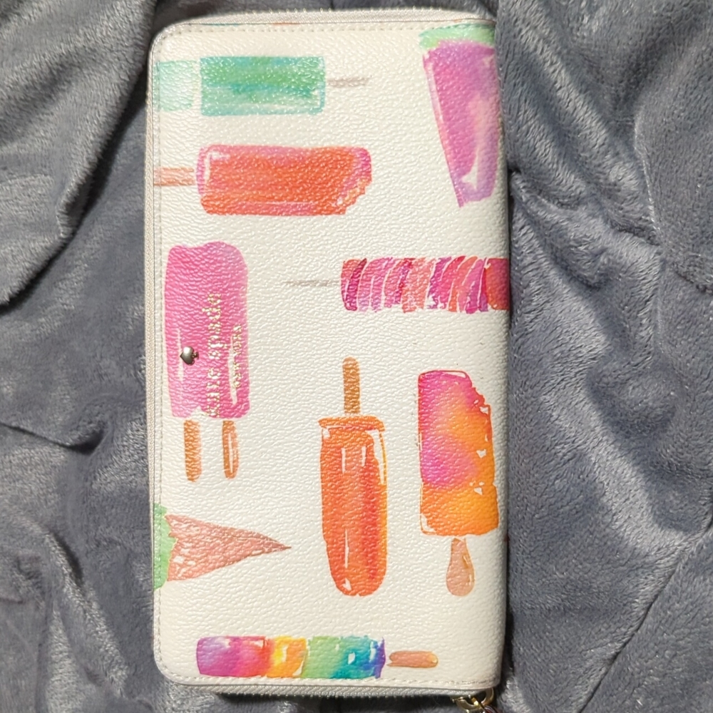 Kate Spade zip around wallet - Ice Cream, Popsicle print